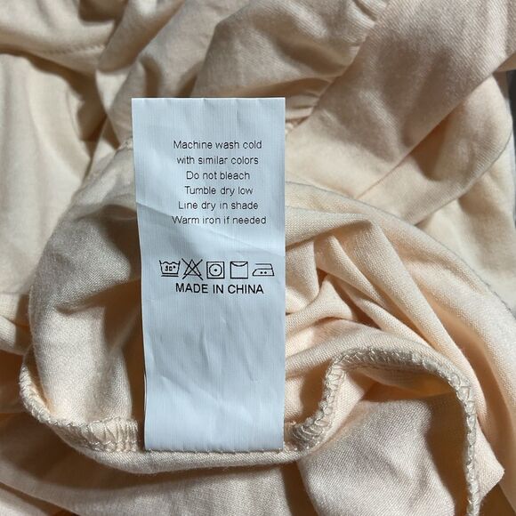 Chic Cream Puff Sleeve Peach Blouse - Picture 8 of 8